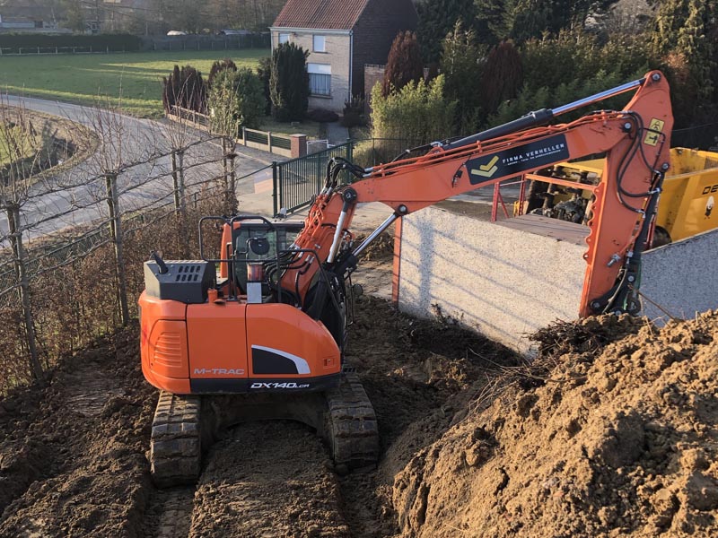 grondwerken te Ronse Oost-Vlaanderen